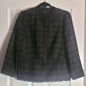 New Ann Taylor Tweed Blazer 10 Black